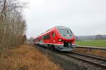 DB Regio PESA Link 633 005 am 02.02.19 bei Rödermark Urberach am ersten Betriebstag mit Fahrgästen auf der RB61 der Dreieichbahn 