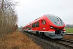 DB Regio PESA Link 633 005 am 02.02.19 bei Rödermark Urberach am ersten Betriebstag mit Fahrgästen auf der RB61 der Dreieichbahn