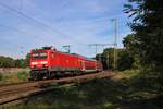 DB Regio 114 018 mit einen RE50 in Hanau am 15.09.19