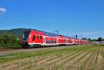 DB Regio 446 025 und 446 xxx in Bickenbach (Bergstraße) im Gegengleis am 31.05.20