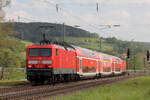 DB 114 014 im Sandwich mit 114 033 in Oberhaun 11.5.2022