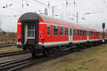 Halberstädter Mitteleinstiegswagen der Bauart Bydz 439.9 von DB Regio AG Region Nordost Rostock Hbf bei der Einfahrt im Rostocker Hbf.18.03.2017 