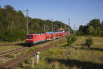 112 102 mit dem RE5 3512 Berlin Südkreuz - Stralsund am 06.09.2023 im Bahnhof von Demmin.