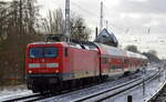 DB Regio AG, Region Nordost mit  112 102-9  (NVR-Nummer   91 80 6112 102-9 D-DB ) und dem RE3 Richtung Stralsund Hbf.