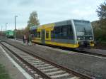 Burgenlandbahn 672 908  Kohlebau Deuben  im Bf Karsdorf.