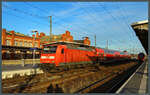 146 009 verlässt mit dem RE 20 nach Uelzen am 05.02.2023 Stendal Hbf.