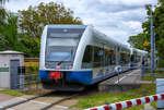 Stadler GTW der UBB am Haltepunkt Ahlbeck Ostseetherme.