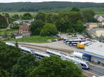 Das Betriebsgelände der Usedomer Bäderbahn am 13.06.2017 in Heringsdorf.