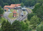 UBB 646 129-6 als UBB 24768 von Swinoujscie Centrum nach Wolgast, am 13.06.2017 bei der Abfahrt in Seebad Heringsdorf.