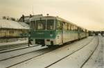 Auch fr die UBB-Ferkeltaxe 771 046 war im Januar 2000 die Einsatzzeit auf Usedom zu Ende.Hier stand der Triebwagen zusammen mit anderen Triebwagen auf der Ladestrae in Zinnowitz.