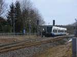 UBB 646 128 beim Zwischenhalt,am 06.April 2013,in Trassenheide.