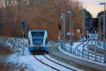 Abfahrt des Stadler GTW der UBB in Bansin Seebad.