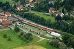 Doppelstockzug DB Regio in station Kurort Rathen (5.7.2017)