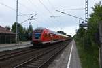 CHORIN (Landkreis Barnim), 20.06.2019, RE3 nach Stralsund Hbf bei der Einfahrt