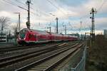 DB Regio Bombardier Twindexx 446 Doppeltraktion am 22.01.22 in Frankfurt am Main Main Neckar Brücke