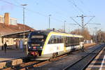 Am 20.03.2019 erreicht 642 624 als RB aus Tauberbischofsheim den Bahnhof Crailsheim.