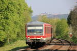 628 332 als RB Hessental-Öhringen am 13.04.2014 bei Neuenstein.