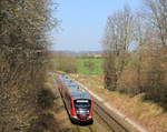 642 727+162 als RE Heilbronn-Crailsheim am 06.04.2020 zwischen Öhringen und Neuenstein.