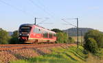 642 663 als RE Heilbronn-Crailsheim am 11.06.2020 bei Scheppach. 