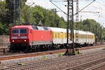 120 125-0 durchfährt mit einem Schallmesszug Hamburg-Harburg 14.6.2017