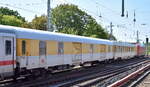 Deutsche Bahn AG - DB Systemtechnik mit einem Messzug mit dem Dms(322)-Wagen  D-DB 63 80 99-91 007-4 am 14.08.24 Höhe Bahnhof Berlin-Hirschgarten.