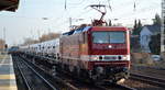 DeltaRail GmbH, Frankfurt (Oder) mit  243 864-6  [NVR-Nummer: 91 80 6143 864-7 D-DELTA] mit Fahrzeug-Transportzug am 08.12.20 Bf.