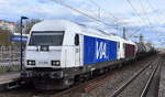 DeltaRail GmbH, Frankfurt (Oder) [D] mit ihren beiden Hercules Loks  223 158  [NVR:  92 80 1223 158 -7 D-DELTA ] +   223 154  [NVR:  92 80 1223 154 -6 D-DELTA ] und einem Kesselwagenzug (leer)