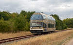 Von Dessau kommend war die Fürstin Luise alias 670 003 am 25.08.18 auf dem Weg nach Wörlitz.