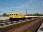 Die 218 287-1 der DBG Augsburg am 12.5.2007 bei der durchfahrt von Olching in richtung Augsburg 