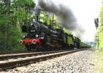 38 1301 unterwegs auf der Schiefen Ebene zwischen Neuenmarkt-Wirsberg  und Markschorgast im Mai 2010