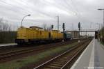 710 968-9 & 710 964-8 DGT mit einem Waggon in Priort in Richtung Marquardt unterwegs. 07.04.2011