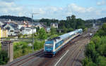 223 063 beförderte am 18.06.18 einen Alex von Hof nach München durch Oberkotzau.