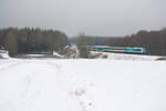 223 070 als ALX 79858 von Hof Hbf nach München Hbf bei Oberteich, 12.01.2019