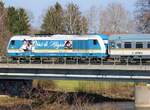 ALEX 223 072 auf der Naabbrücke in Schwandorf 24.03.2022