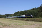 182 599 auf dem Weg nach München. Aufgenommen am 24. August 2024 bei Ascholtshausen.