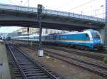 Die 183 002 mit dem ALEX nach Mnchen am 09.12.2007 bei der Ausfahrt aus Regensburg HBF.