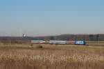 183 004 (Arriva) mit Alx 86006 vor Moosburg (19.02.2008)