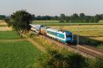 183 002 (Arriva) mit Alx 87019 bei Pulling (09.07.2010)