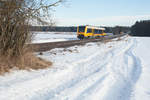 1648 202 als OPB 79730 von Regensburg Hbf nach Marktredwitz bei Oberteich, 05.02.2017