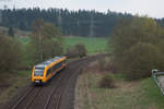 1648 708 als OPB 20880 von Marktredwitz nach Hof Hbf bei Döhlau, 10.04.2017