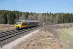 1648 209 als OPB 79725 von Marktredwitz nach Weiden (Oberpf) bei Oberteich, 07.04.2018