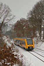 648 707 als RB 23 Regensburg-Marktredwitz am 06.12.2023 bei Reuth bei Erbendorf. 