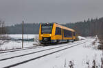 648 210 als RB 23 Marktredwitz-Schwandorf am 06.12.2023 bei Escheldorf.