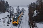 648 712+xxx als RB 23 Marktredwitz-Regensburg am 06.12.2023 bei Escheldorf.