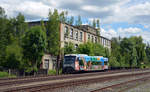 650 564 der Vogtlandbahn wurde am 18.06.18 und darüber hinaus von der Oberpfalzbahn auf der Strecke Hof - Cheb - Marktredwitz eingesetzt.