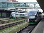 3 mal Vogtlandbahn Desiro am 2.6.07 in Regensburg(Hbf).Rechts VT04,links VT11 und VT?.