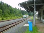 Vogtlandbahn - Bahnhof Zwotental: Einfahrt aus Fahrtrichtung Falkenstein