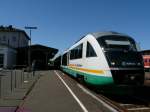 VT01+VT03 der Arriva-Vogtlandbahn fahren als Zug-VBG12974 von Marktredwitz nach Cheb(Eger) in Tschechien.