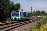 VT 48 der Vogtlandbahn mit VBG 83219 in Plauen (06.08.2008)