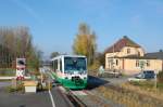 Bald Geschichte: RegioSprinter der Vogtlandbahn in Neuenmarkt-Wirsberg! Hier ist der VT46 der Vogtlandbahn/Arriva am 24.10.2008 am B bei Ludwigsschorgast.